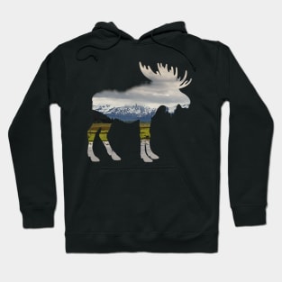 Moose shape design Alaska Hoodie